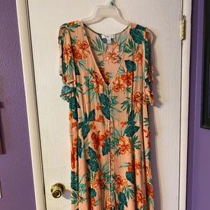 Lightweight Forever 21 Tropical Dress